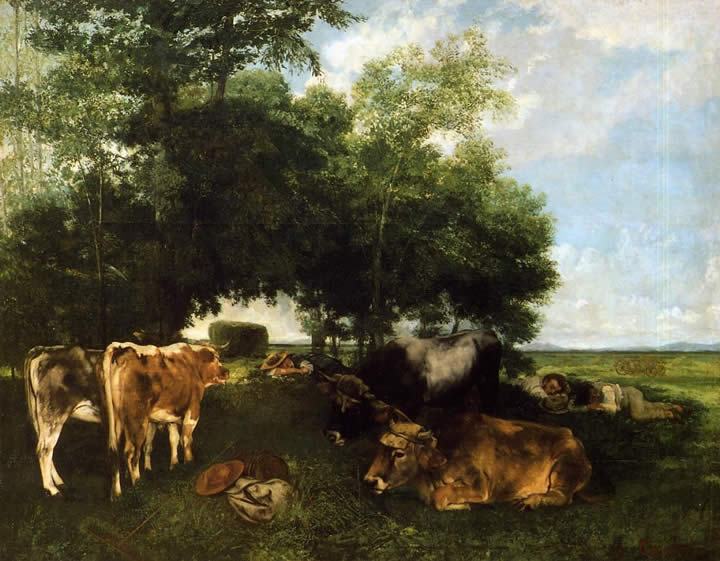 Gustave Courbet The Rest During the Harvest Season